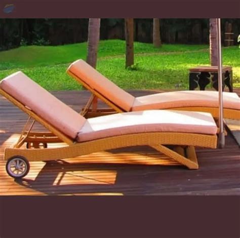 Wooden Frame Pool Lounger With Wheels by Jagaran Enterprise. Supplier ...