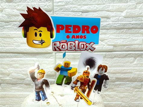 Kit Festa Roblox Decoração e Lembrancinha Pronta Entrega