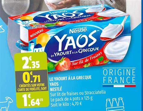 Promo Le Yaourt à La Grecque Yaos Nestlé chez Coccinelle Express