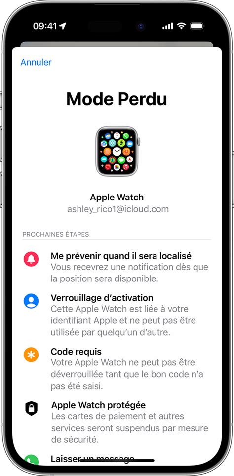 En Cas De Perte Ou De Vol De Votre Apple Watch Assistance Apple Fr