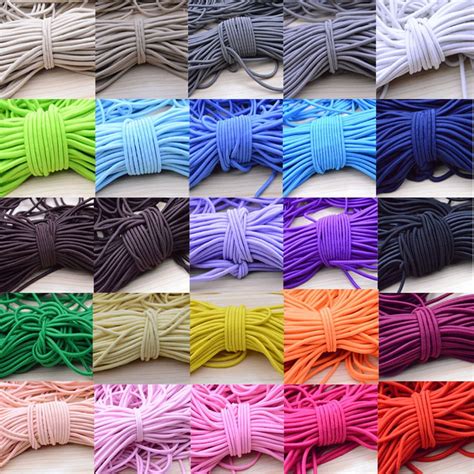 Yds Elastic Cord Mm Stretch Drawstring Round Elastic Etsy