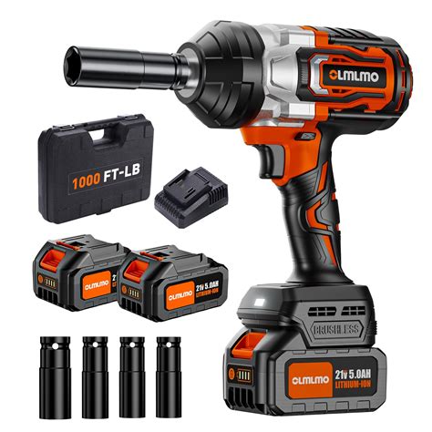 Buy Olmlmo Cordless Impact Wrench Inch Brushless Max Ft Lbs