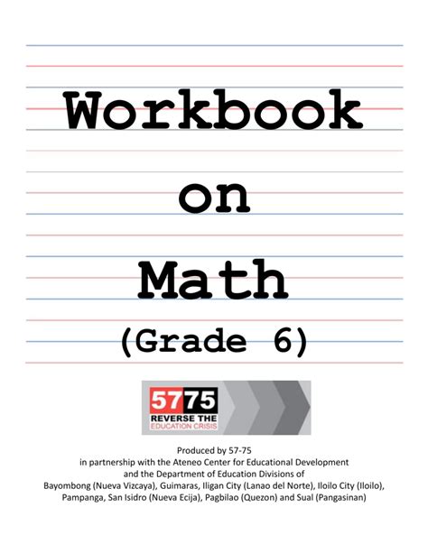 Ateneo Math Workbook Grade 6 1