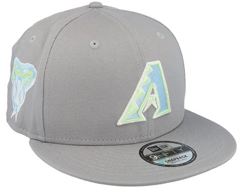 Arizona Diamondbacks Pastel Patch 9FIFTY Grey Snapback - New Era cap | Hatstoreworld.com