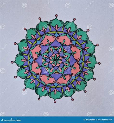 Hand Drawn Colorful Mandala Stock Photo Image Of Sketch Circle