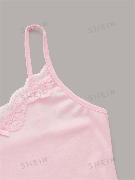 ROMWE Contrast Lace Cami Top, School | SHEIN USA