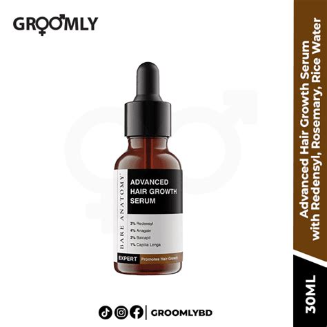 Bare Anatomy Advanced Hair Growth Serum With Redensyl Rosemary Rice Water 30 Ml Groomly Bd