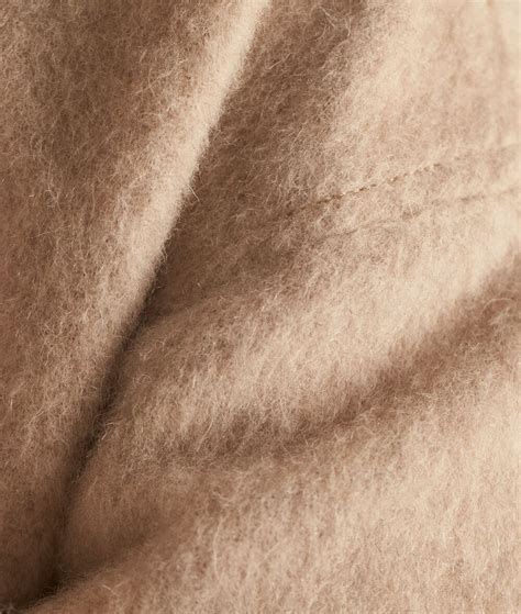 Manteau Droit En Laine Et Mohair Taupe Lamia Femme Maison 123