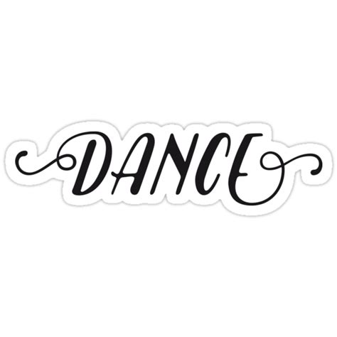 Dance Black Stickers By Grybdesigns Redbubble