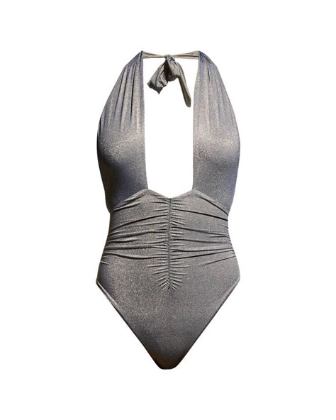 Pq Swim Celine Metallic Ruched One Piece Swimsuit Piece Swimsuit One