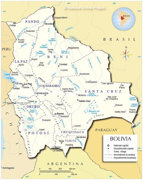 Bolivia Capital Map Curtiskinyon