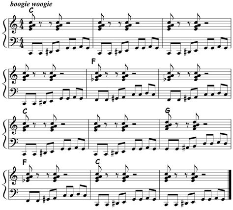 Blues Piano Lesson Major 12 Bar Blues Boogie Woogie Comping Pattern 2 Piano Ology