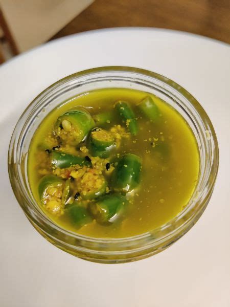 Fresh Green Chilli Pickle Pahadi Didi