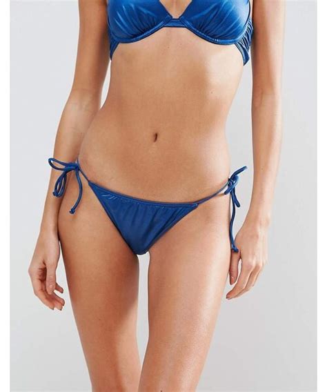 Asos（エイソス）の「asos Mix And Match Glam Gathered Tie Side Brazilian Bikini