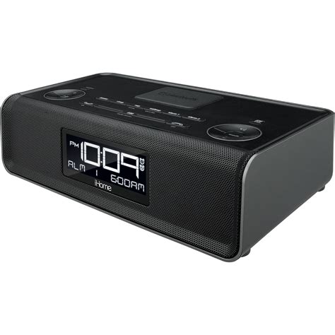 Ihome Ibn43 Fm Clock Radio With Usb Charging Ibn43bc Bandh Photo