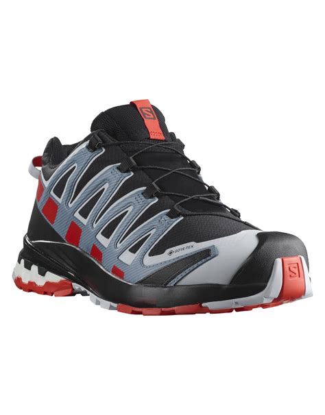Salomon Xa Pro 3D V8 Gtx Black/Fiery Red/Faded Denim Men's Trail ...
