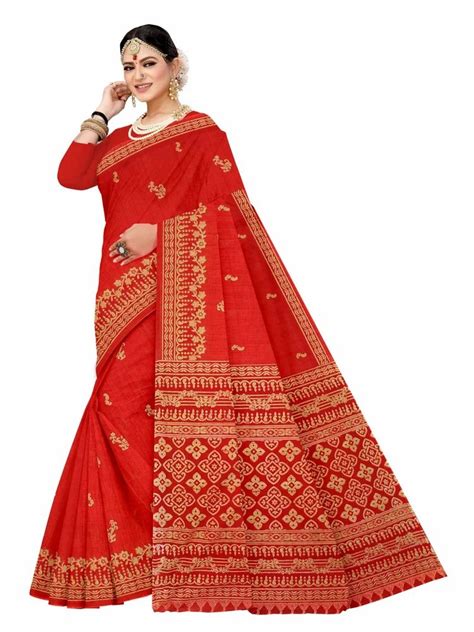 Viha Printed Daily Wear Pure Cotton Saree M At Rs In Jetpur