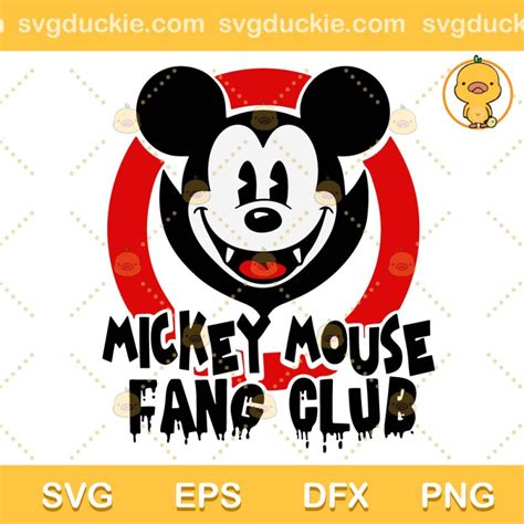 Mickey Mouse Fang Club Svg Fang Club Disney Mickey Mouse