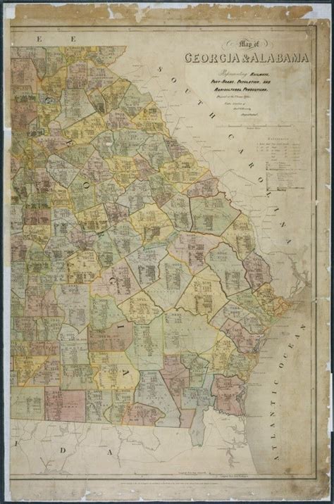 Map of Georgia and Alabama, 1864 #map #usa #georgia #alabama | Map ...