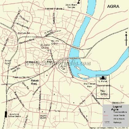 Map Of Agra