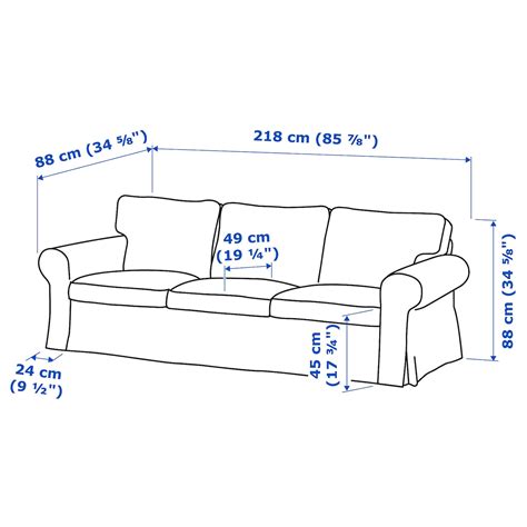 EKTORP 3-seat sofa - Hallarp grey - IKEA