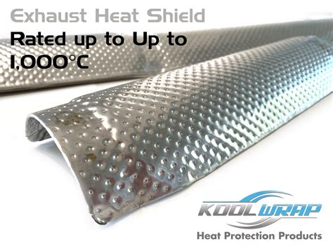 Kool Wrap Dci Aluminium Exhaust Heat Shield Embossed Semi Rigid Steel Ceramic 1000°c Wrap