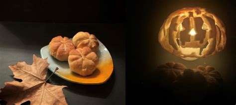 CALABAZA DE HOJALDRE Y PAN DE MUERTO CON FORMA DE CALABAZA Masas