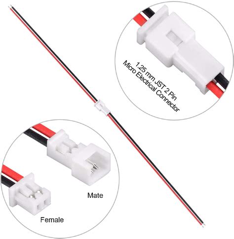 Letool Pairs Jst Mm Pin Micro Male Female Connector Plug With