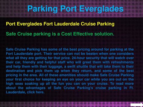 PPT - Parking Port Everglades PowerPoint Presentation, free download ...