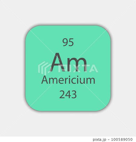 Americium symbol Chemical element of the のイラスト素材 100589050 PIXTA