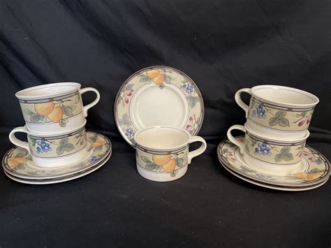 Mikasa Intaglio Garden Harvest Cac Lot Of Tea Cups Saucers Ebay