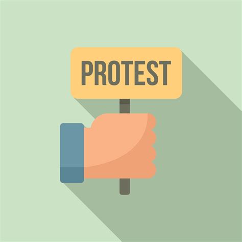 Protest teen protest icon, flat style 14694682 Vector Art at Vecteezy