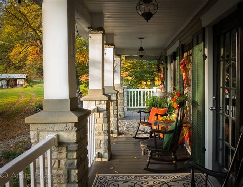 Fall Farmhouse Porch - Whispering Pines Homestead