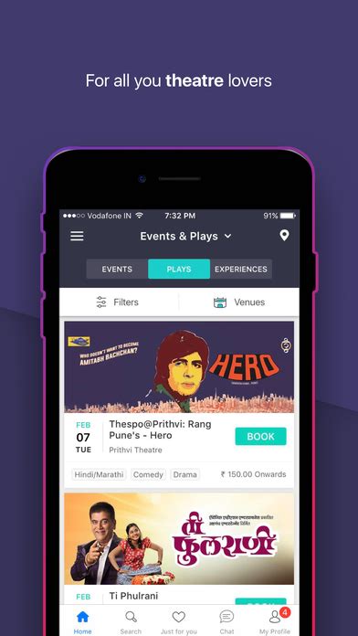 BookMyShow - Movies, Events & Play Tickets - World of Mobile Apps