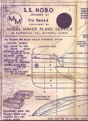 SS HOBO TRAMP STEAMER MODEL SHIP PLAN | #424319224