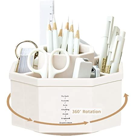 Stiftehalter Drehbar 360 Stifte Organizer mit 5 Fächern Rotierende