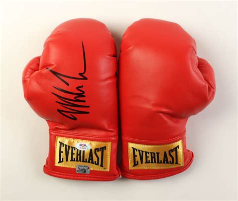 Mike Tyson Signed Everlast Boxing Glove With Display Case Tyson And Psa