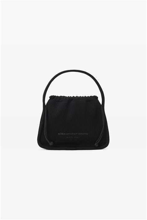 Alexander Wang Synthetic Ryan Small Bag In Rib Knit In Black Lyst