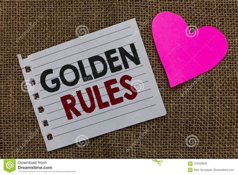 Conceptual Hand Writing Showing Golden Rules Business Photo Text Basic Principle That Should Be