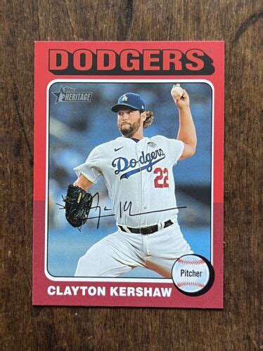 Topps Heritage Red Border White Border Error Clayton Kershaw