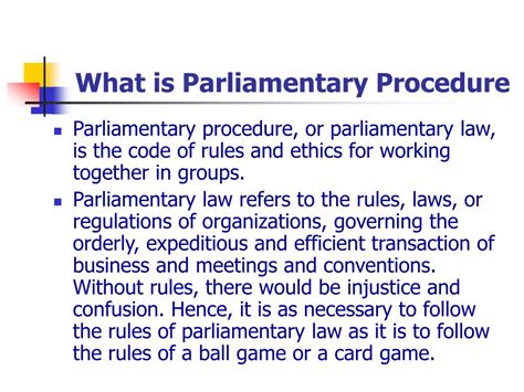 Ppt Parliamentary Procedures Aka Roberts Rules Of Order Powerpoint