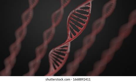 3d Illustration Dna Pattern Focused Stock Illustration 1668892411