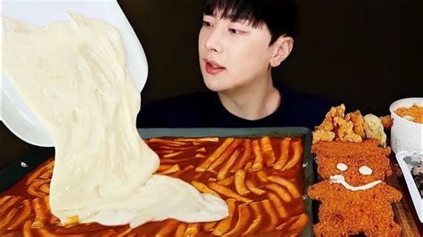 Sub치즈 듬뿍 신전떡볶이 먹방🔥 Ft 피카츄돈까스 통가래떡볶이 닭껍질튀김 고추튀김 순대 Tteokbokki