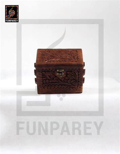 Hand Carved Wooden Cantilever Jewelry Box 46 Funparey