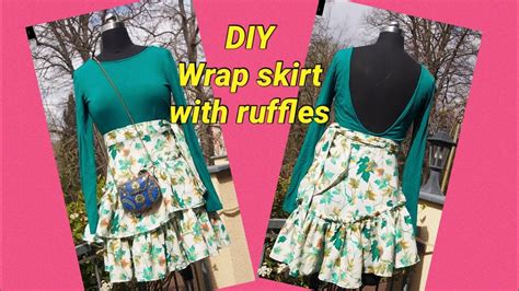 DIY Ruffle Wrap Skirt Tutorial YouTube