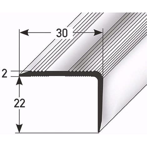 Treppenwinkel Kantenprofil Kantenschutz Aluminium Ungebohrt Hell