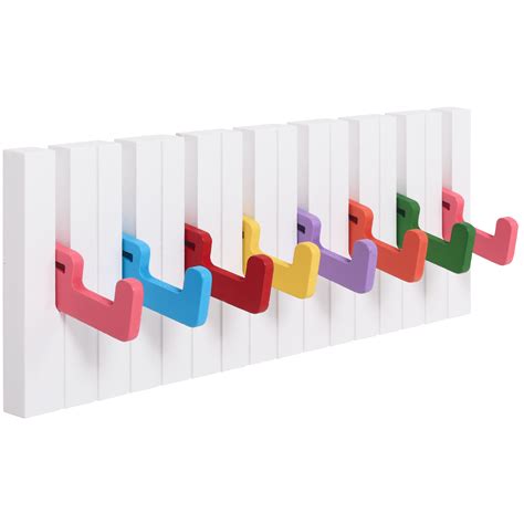 RICOO WM1885 Wandhaken, Klavier-Design, Bunt, Klappbar, für