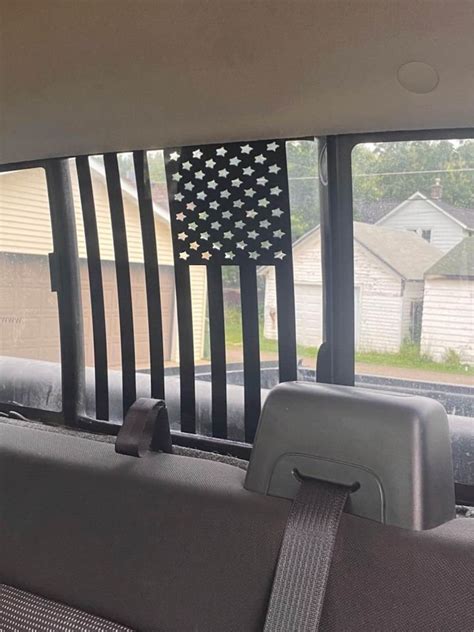 Matte Black American Flag Truck Window Vinyl Decal - Etsy