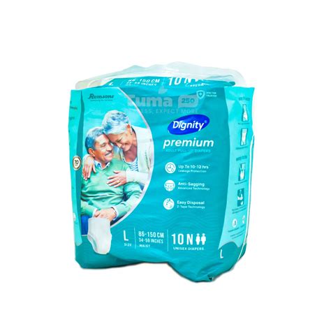 Dignity Premium Pull Up Adult Diapers L 10pcs