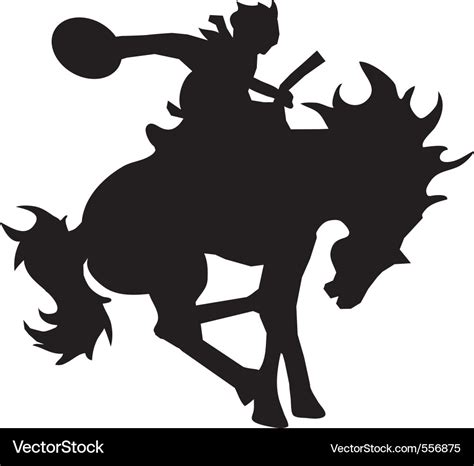 Rodeo silhouette Royalty Free Vector Image - VectorStock